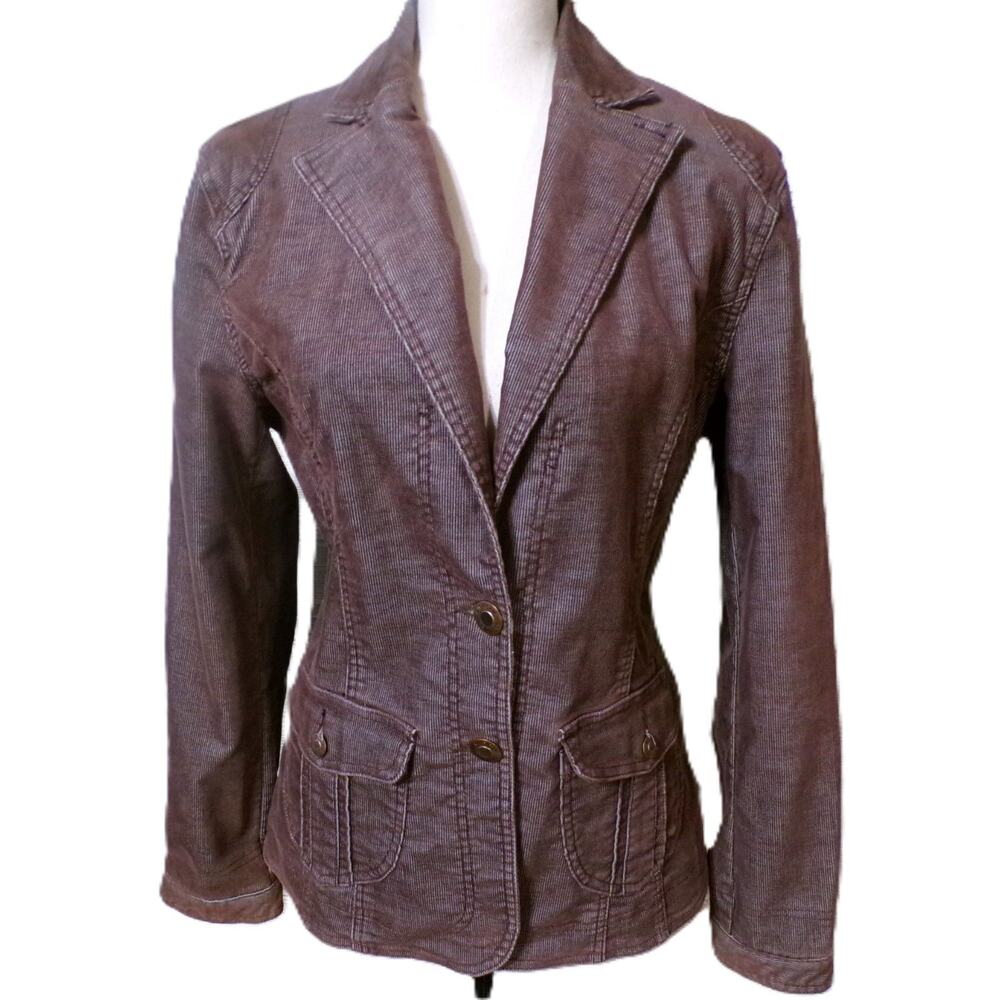 Y2k Blazer L Flare Pants 32x33 Burgundy Corduroy Grunge Boho American Exchange - Picture 2 of 16
